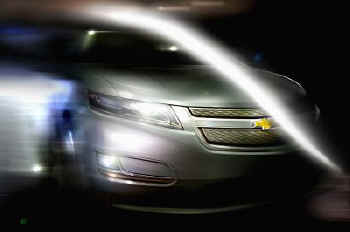 Chevrolet Volt Concept Car in wind tunnel